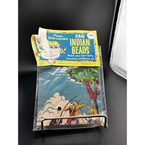 Vtg 1960s Davy Crockett Indian‎ Beads Packaging ONLY #250